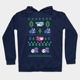 Christmas pixel owls Hoodie